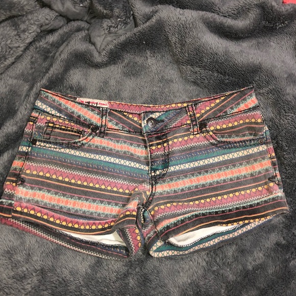 1st Kiss Pants - Multicolored denim shorts
